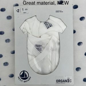 Petit Bateau 1 M onesies, NEW